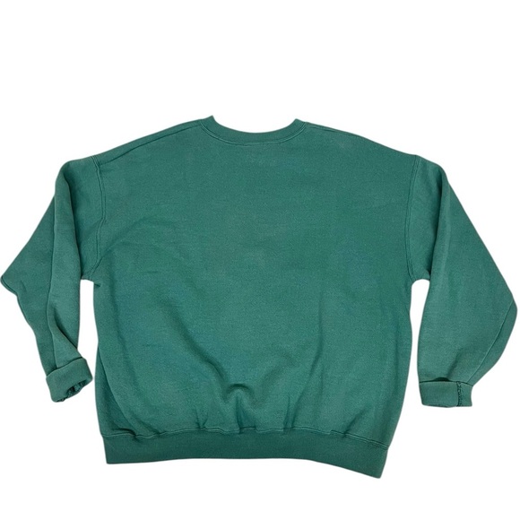 Vintage 90s Lee Christmas North Pole Daily Sweatshirt Crewneck  Green - Size XL - Picture 2 of 7